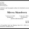 Manolescu Mircea 1923-2011 Todesanzeige